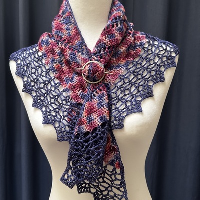 Mini starlight shawl: intermittent darkness