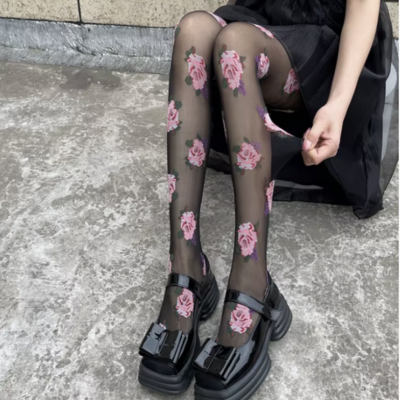Flowers luxury tights