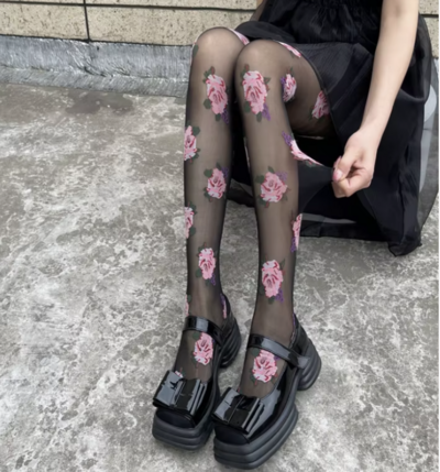 Flowers luxury tights