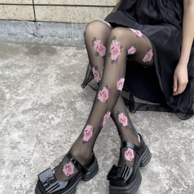 Flowers luxury tights