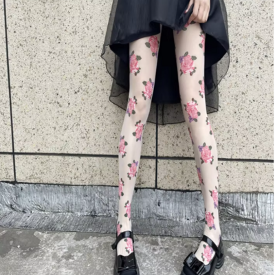Flowers luxury tights