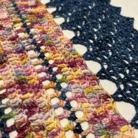 Starlight Shawl: Glass Gem Corn/Blue, Beaded - Thumbnail 5