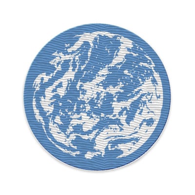 Planet earth embroidered patch
