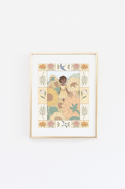 Fairy in the Flowers - Summer Print