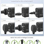 VESPOP Universal Travel Adapter with Dual AC Outlet & Fast Charging Wall Charger for USA EU UK AUS, Black-2