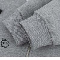 Cute Cat Print Zipper Up Hoodie Jacket - Thumbnail 5