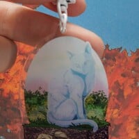 Rainbow Bridge Cat keychain - Thumbnail 1