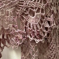 Outlander Shawl: Toasted Mauve, Beaded - Thumbnail 1