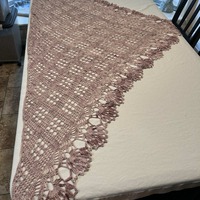 Outlander Shawl: Toasted Mauve, Beaded - Thumbnail 4