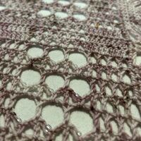 Outlander Shawl: Toasted Mauve, Beaded - Thumbnail 5