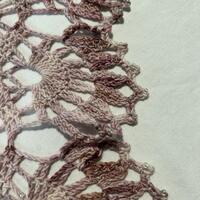 Outlander Shawl: Toasted Mauve, Beaded - Thumbnail 6