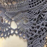 Outlander Shawl: Periwinkle Blue, Beaded - Thumbnail 1