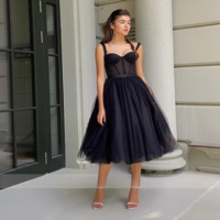 Classy Black Cocktail Dress - Thumbnail 3