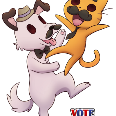 Mr.cat & mr.dog standee!