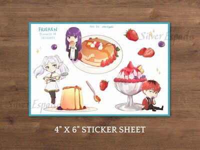 Frieren Desserts Sticker Sheet