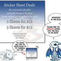 Luca & Umbra the Unicorn - 4x6" Sticker Sheets - Thumbnail 1