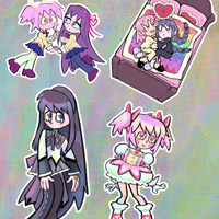 Madoka Magica Sticker Sheets - Thumbnail 1