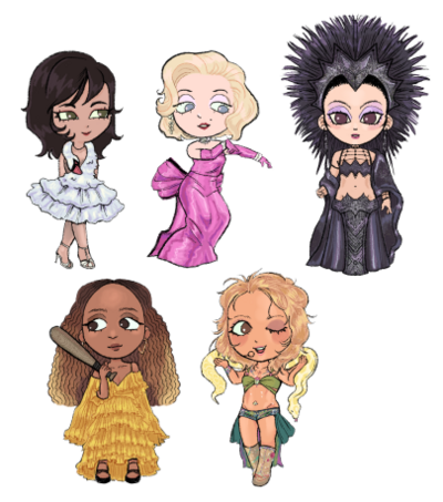 Divas sticker sheet