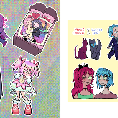 Madoka magica sticker sheets