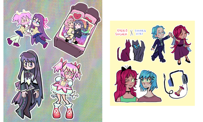 Madoka magica sticker sheets