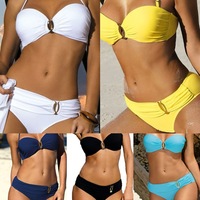 Women Sexy Spaghetti Strap Bikini 2 Piece Set  - Thumbnail 1