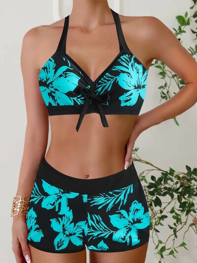 Women Beachwear Ladies Vest Tankini Swimwear Bathing Suit Two Pieces