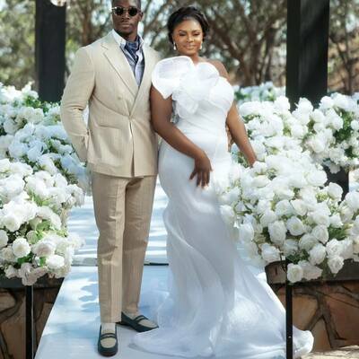 Unique Wedding Dress, Plus Size Mermaid African Girls Bridal Dress Bridal Gown