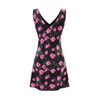 Vacation style casual waist sexy V-neck printed dress - Thumbnail 2