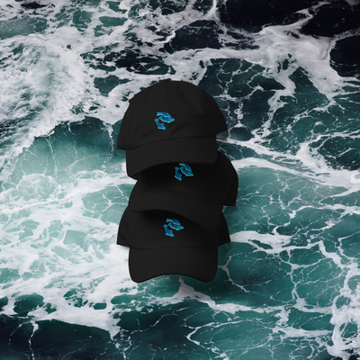 Blue dolphin gummies baseball cap black