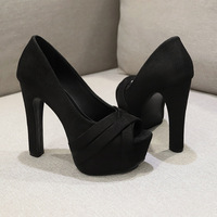 Super high heels fish mouth waterproof platform sexy women's shoes - Thumbnail 4