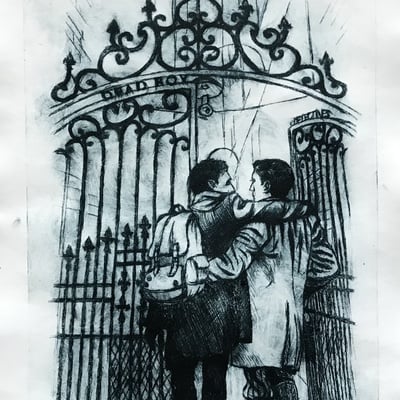 Dead boy detectives artprint: "agency gate"