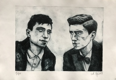 Dead Boy Detectives Artprint: "The boys" (black)