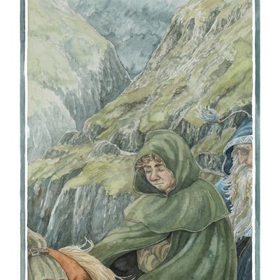 Tolkien a4 artprint: "cold winds in the misty mountains" - Thumbnail 1