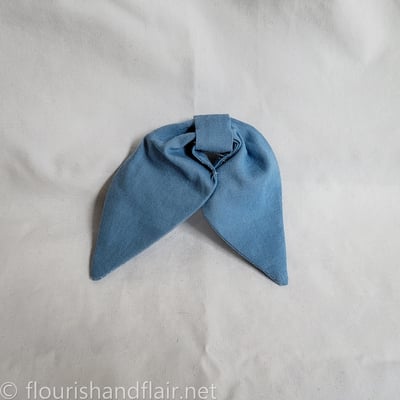 Cotton draped hair bow
