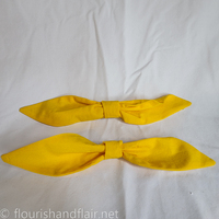 Set of 2 Long Cotton Hair Bows - Thumbnail 5