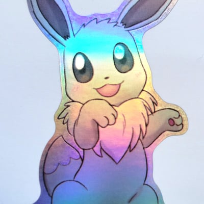 Shiny eevee holo sticker