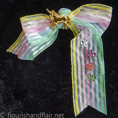 Rainbow unicorn broach