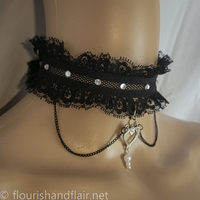 Black Lace Necklace - Thumbnail 2