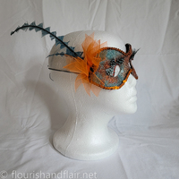 Orange and Blue Half Mask - Thumbnail 1