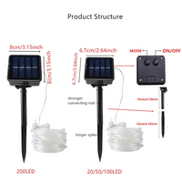 100LED Solar Tube String Light 8 Kinds Of Waterproof Outdoor Led - Thumbnail 9