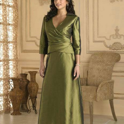 Elegant oliver satin mother of the bride dresses 
