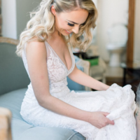 Mermaid Backless Sheath V-Neck Lace Sleeveless Wedding Dress - Thumbnail 1