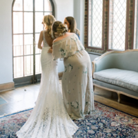 Mermaid Backless Sheath V-Neck Lace Sleeveless Wedding Dress - Thumbnail 2