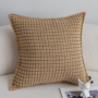 SOGA 2X 45cm Cozy Brown Geometric Knit Polyester Pillow Cover-3