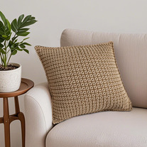 SOGA 2X 45cm Cozy Brown Geometric Knit Polyester Pillow Cover