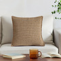 SOGA 2X 45cm Cozy Brown Geometric Knit Polyester Pillow Cover-9