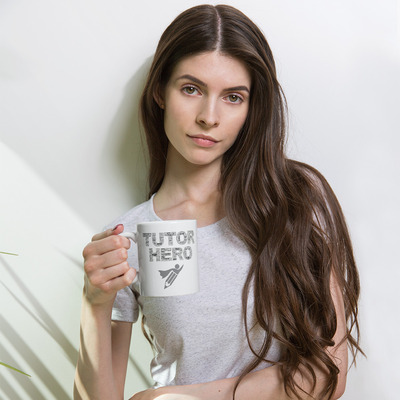 Tutor Hero White glossy mug