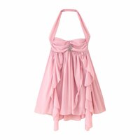 Sexy tube-neck halter dress with metal embellishments - Thumbnail 5