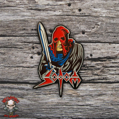 Sodom enamel pin