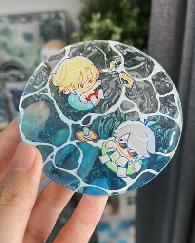 Pool Party acrylic coaster
